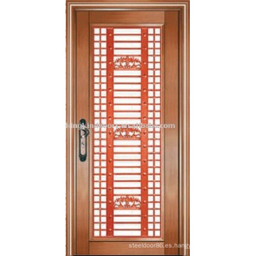 de lujo puerta de cobre villa puerta exterior de la puerta sola puerta KK-723